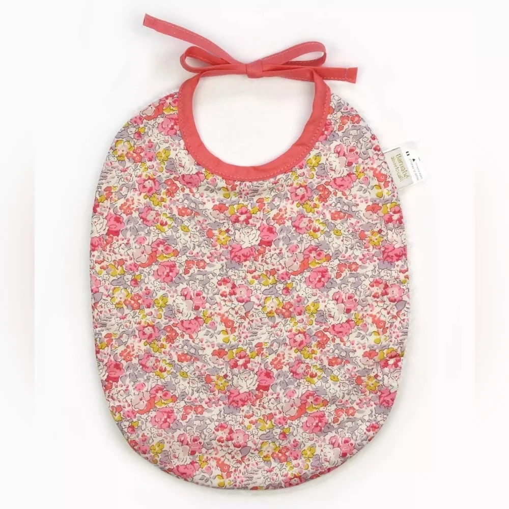 Barnabe Aime Le Cafe | Baby Bib Liberty Fabric - Clara Pink Purple Yellow Floral